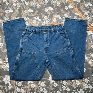 CARHARTT DOUBLE KNEE 100% COTTON DENIM JEANS 33x36 LONG INSEAM